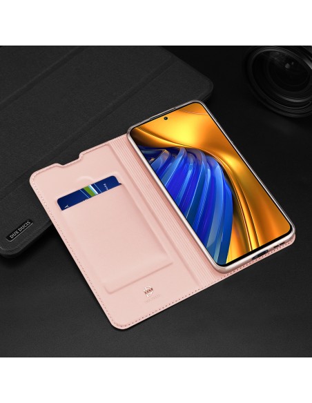 Dux Ducis Skin Pro dėklo atverčiamas dangtelis Xiaomi Poco F4 5G Gold Dux Ducis Skin Pro dėklo atverčiamas dangtelis Xiaomi Poco F4 5G Gold