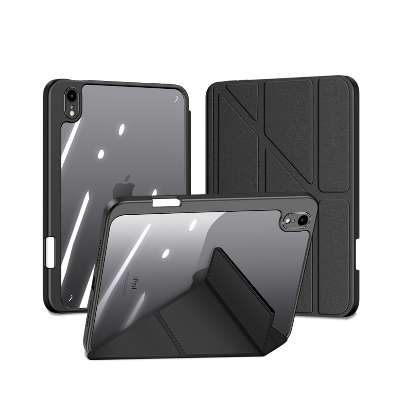 Dux Ducis Magi dėklas iPad mini 2021 išmanusis dangtelis su stovu ir laikikliu Apple Pencil juodai