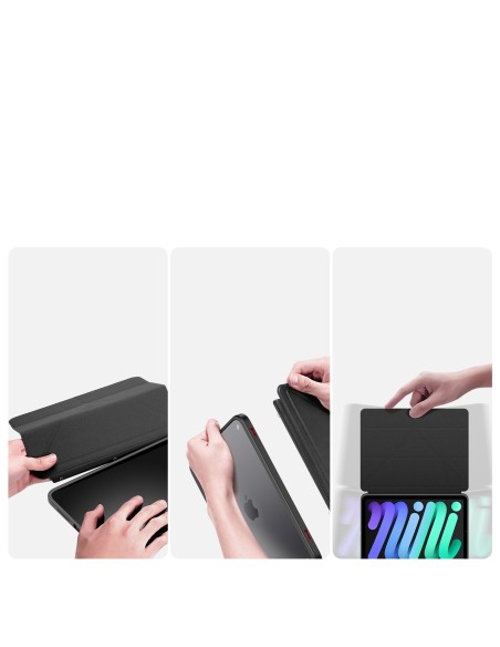 Dux Ducis Magi dėklas iPad mini 2021 išmanusis dangtelis su stovu ir laikikliu Apple Pencil juodai Dux Ducis Magi dėklas iPad mini 2021 išmanusis dangtelis su stovu ir laikikliu Apple Pencil juodai