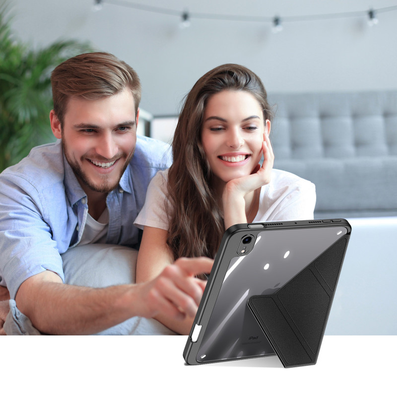 Dux Ducis Magi dėklas iPad mini 2021 išmanusis dangtelis su stovu ir laikikliu Apple Pencil juodai