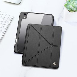 Dux Ducis Magi dėklas iPad mini 2021 išmanusis dangtelis su stovu ir laikikliu Apple Pencil juodai