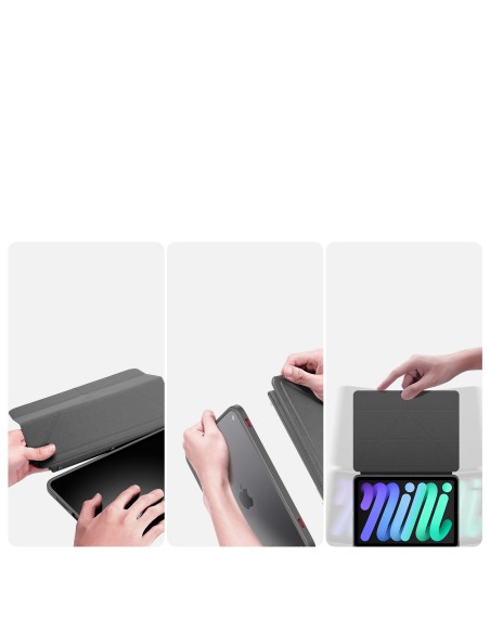 Dux Ducis Magi dėklas iPad mini 2021 išmanusis dangtelis su stovu ir laikikliu Apple Pencil pilkai Dux Ducis Magi dėklas iPad mini 2021 išmanusis dangtelis su stovu ir laikikliu Apple Pencil pilkai