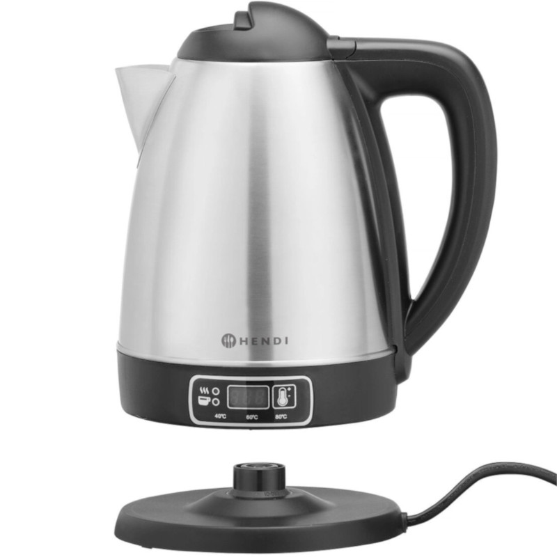 Belaidis elektrinis virdulys su temperatūros reguliavimu 1,8 l - Hendi 209943
