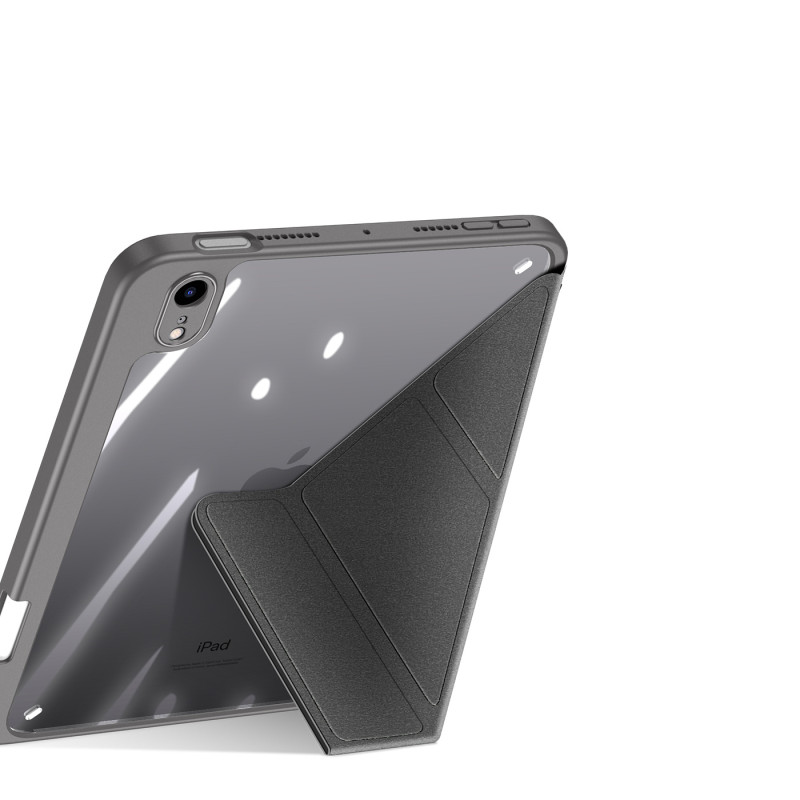 Dux Ducis Magi dėklas iPad mini 2021 išmanusis dangtelis su stovu ir laikikliu Apple Pencil pilkai
