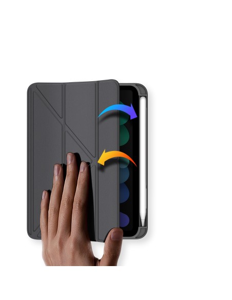 Dux Ducis Magi dėklas iPad mini 2021 išmanusis dangtelis su stovu ir laikikliu Apple Pencil pilkai Dux Ducis Magi dėklas iPad mini 2021 išmanusis dangtelis su stovu ir laikikliu Apple Pencil pilkai
