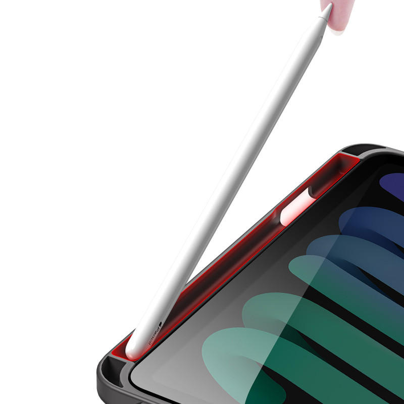 Dux Ducis Magi dėklas iPad mini 2021 išmanusis dangtelis su stovu ir laikikliu Apple Pencil pilkai