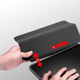 Dux Ducis Magi dėklas iPad mini 2021 išmanusis dangtelis su stovu ir laikymo vieta Apple Pencil rožiniam