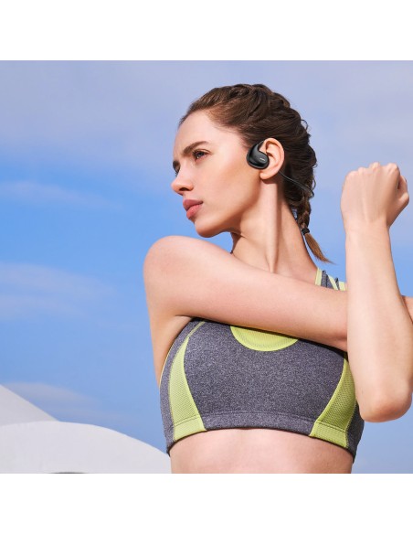 Dudao belaidės sportinės ausinės Air Conduction Bluetooth 5.0 230 mAh juoda (U2XS)