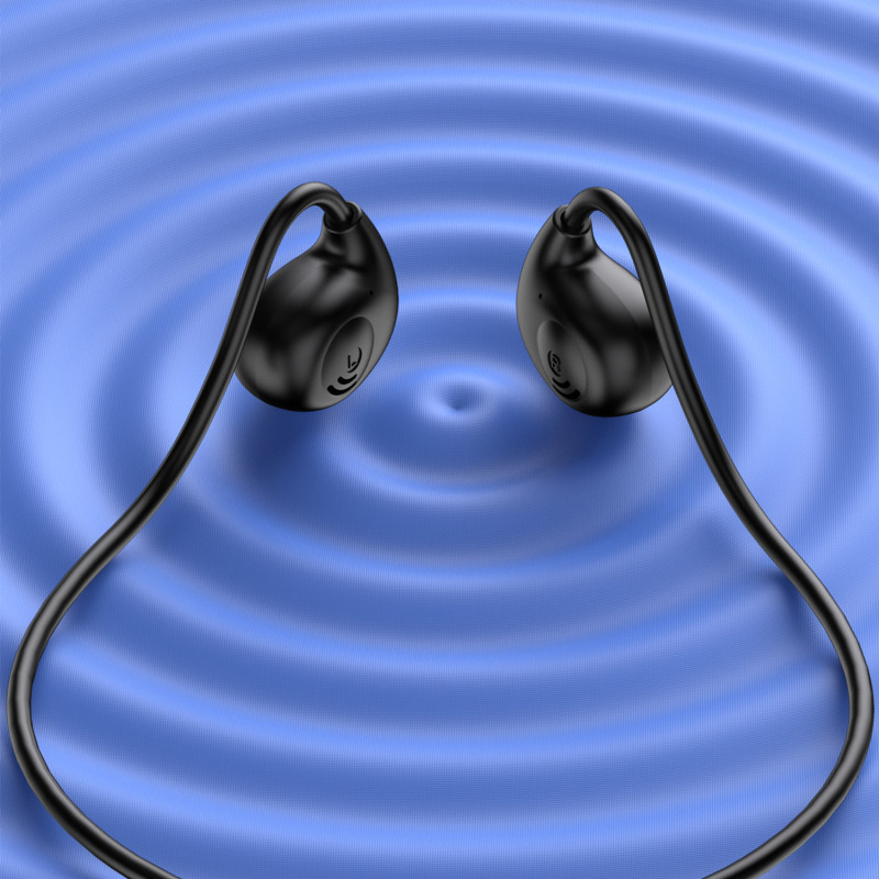 Dudao belaidės sportinės ausinės Air Conduction Bluetooth 5.0 230 mAh juoda (U2XS)