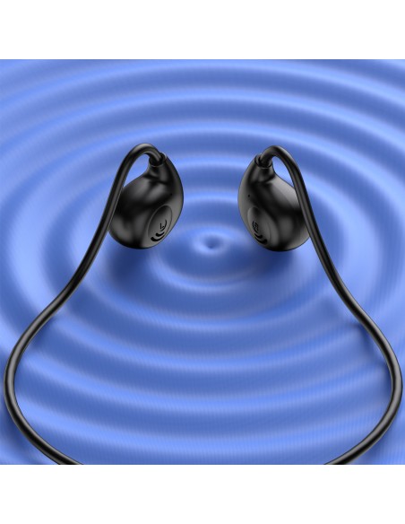 Dudao belaidės sportinės ausinės Air Conduction Bluetooth 5.0 230 mAh juoda (U2XS)
