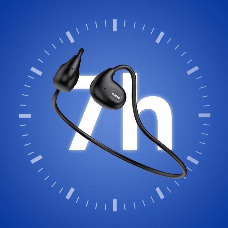 Dudao belaidės sportinės ausinės Air Conduction Bluetooth 5.0 230 mAh juoda (U2XS)