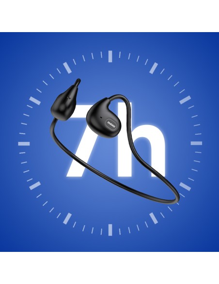 Dudao belaidės sportinės ausinės Air Conduction Bluetooth 5.0 230 mAh juoda (U2XS)