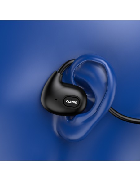 Dudao belaidės sportinės ausinės Air Conduction Bluetooth 5.0 230 mAh juoda (U2XS)