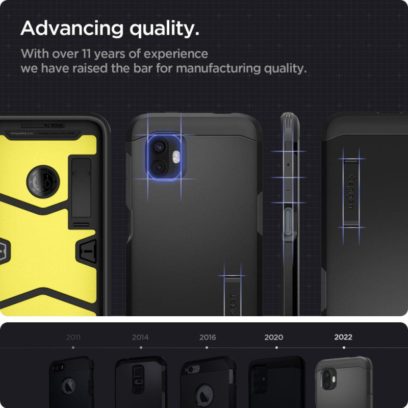 Spigen Tough Armor dėklas, skirtas Samsung Galaxy XCover 6 Pro - juodas