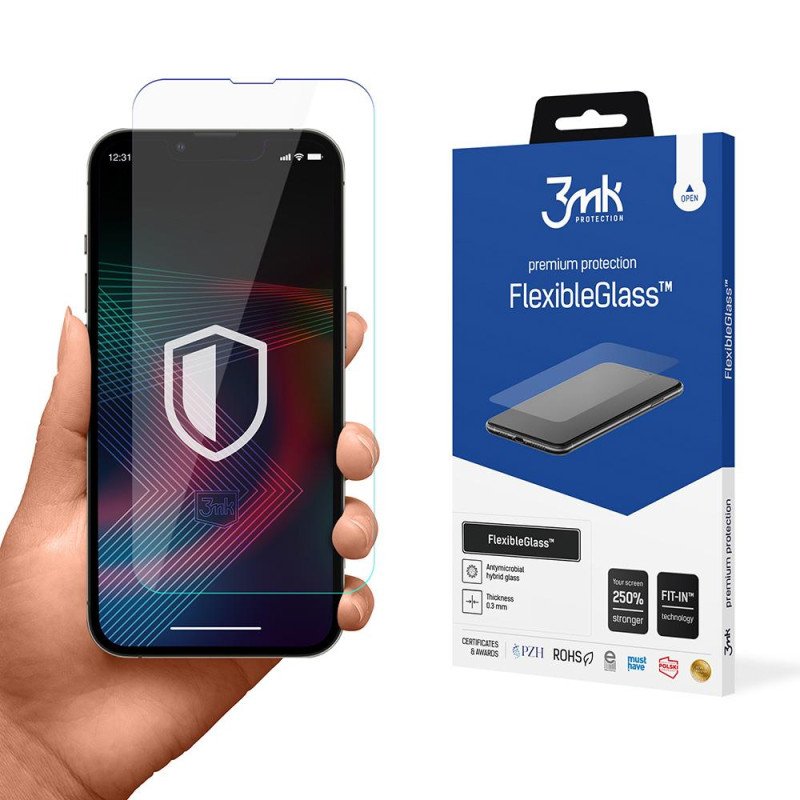 3mk FlexibleGlass™ hibridinis stiklas, skirtas iPhone 14 / iPhone 14 Pro 3mk FlexibleGlass™ hibridinis stiklas, skirtas iPhone 14 / iPhone 14 Pro