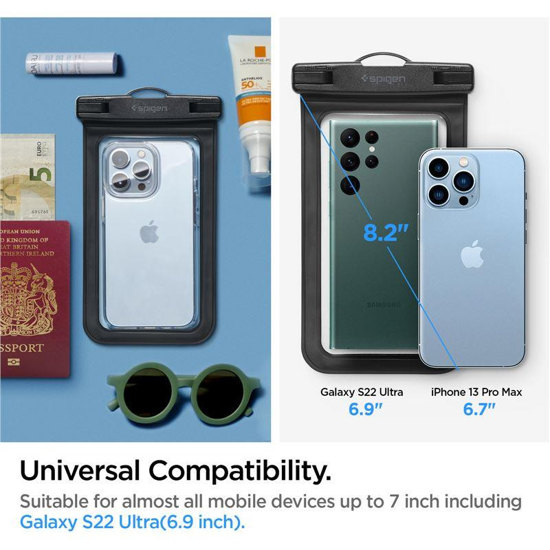 Spigen Spigen Aqua Shield A601 dėklas vandeniui atsparus IPX8 - juodas 2 vnt.