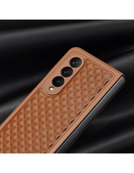 Dux Ducis Venice dėklas Samsung Galaxy Z Fold 4 odinis dangtelis rudas Dux Ducis Venice dėklas Samsung Galaxy Z Fold 4 odinis dangtelis rudas