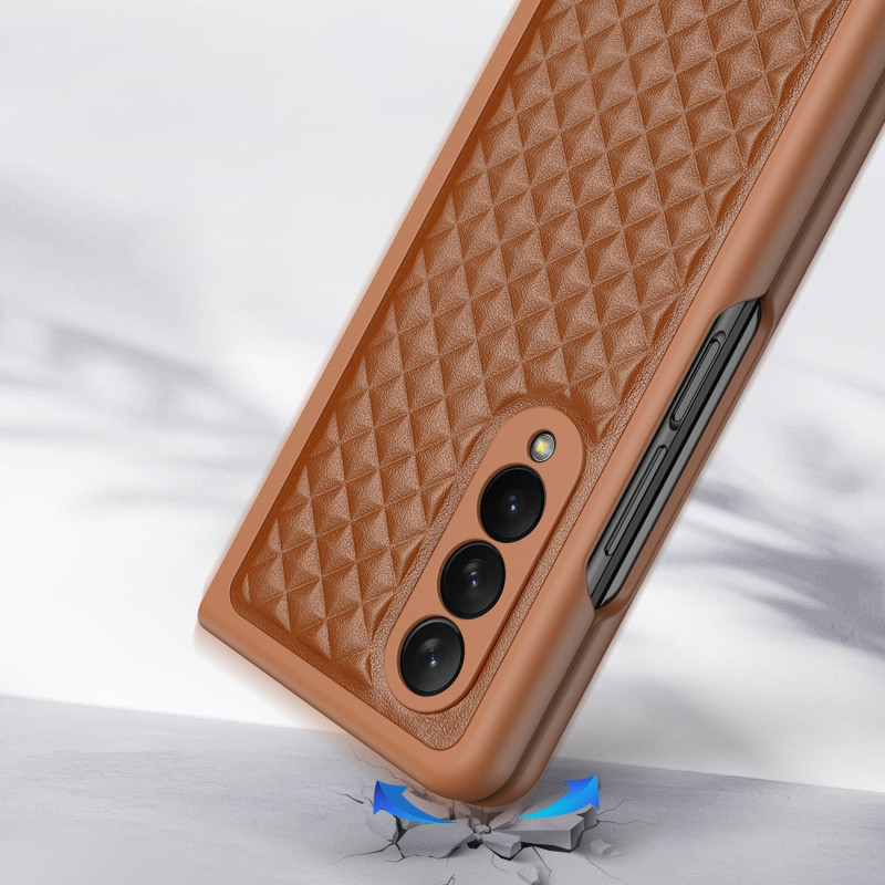 Dux Ducis Venice dėklas Samsung Galaxy Z Fold 4 odinis dangtelis rudas