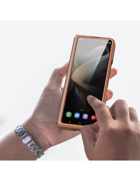 Dux Ducis Venice dėklas Samsung Galaxy Z Fold 4 odinis dangtelis rudas Dux Ducis Venice dėklas Samsung Galaxy Z Fold 4 odinis dangtelis rudas