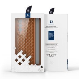 Dux Ducis Venice dėklas Samsung Galaxy Z Fold 4 odinis dangtelis rudas
