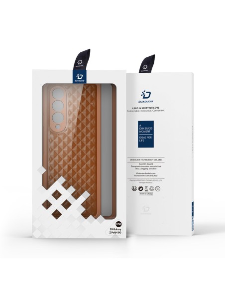 Dux Ducis Venice dėklas Samsung Galaxy Z Fold 4 odinis dangtelis rudas Dux Ducis Venice dėklas Samsung Galaxy Z Fold 4 odinis dangtelis rudas