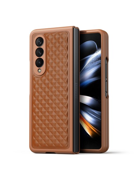 Dux Ducis Venice dėklas Samsung Galaxy Z Fold 4 odinis dangtelis rudas Dux Ducis Venice dėklas Samsung Galaxy Z Fold 4 odinis dangtelis rudas