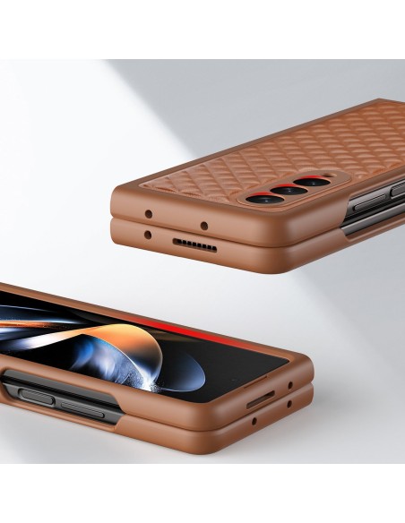 Dux Ducis Venice dėklas Samsung Galaxy Z Fold 4 odinis dangtelis rudas Dux Ducis Venice dėklas Samsung Galaxy Z Fold 4 odinis dangtelis rudas