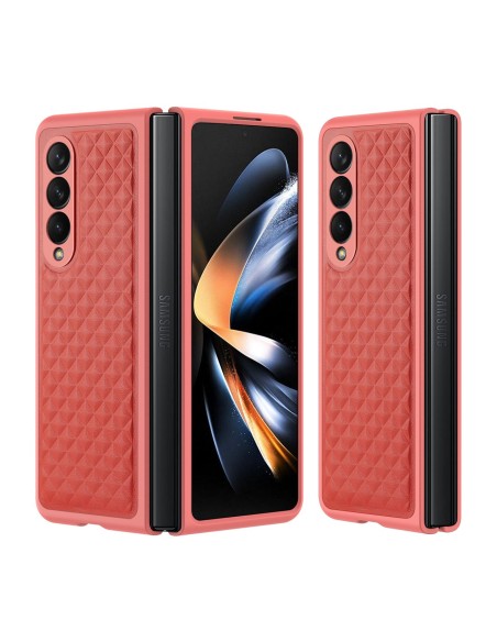 Dux Ducis Venice dėklas Samsung Galaxy Z Fold 4 odiniam dangteliui raudonas Dux Ducis Venice dėklas Samsung Galaxy Z Fold 4 odiniam dangteliui raudonas