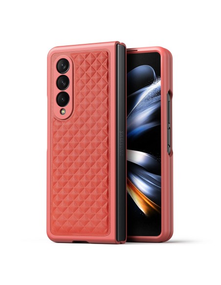 Dux Ducis Venice dėklas Samsung Galaxy Z Fold 4 odiniam dangteliui raudonas Dux Ducis Venice dėklas Samsung Galaxy Z Fold 4 odiniam dangteliui raudonas