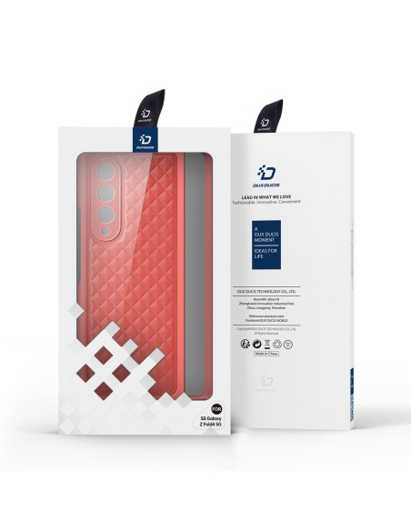 Dux Ducis Venice dėklas Samsung Galaxy Z Fold 4 odiniam dangteliui raudonas Dux Ducis Venice dėklas Samsung Galaxy Z Fold 4 odiniam dangteliui raudonas