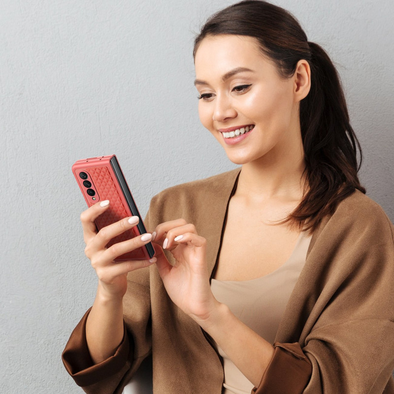 Dux Ducis Venice dėklas Samsung Galaxy Z Fold 4 odiniam dangteliui raudonas