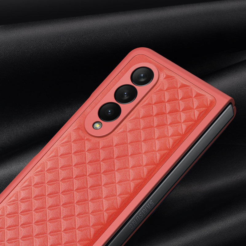 Dux Ducis Venice dėklas Samsung Galaxy Z Fold 4 odiniam dangteliui raudonas