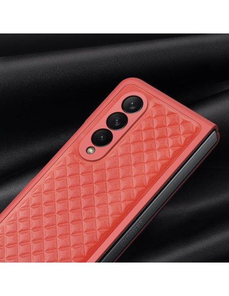 Dux Ducis Venice dėklas Samsung Galaxy Z Fold 4 odiniam dangteliui raudonas Dux Ducis Venice dėklas Samsung Galaxy Z Fold 4 odiniam dangteliui raudonas