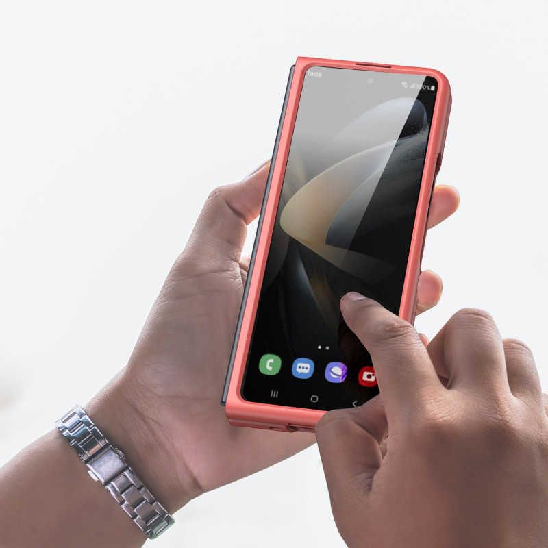 Dux Ducis Venice dėklas Samsung Galaxy Z Fold 4 odiniam dangteliui raudonas