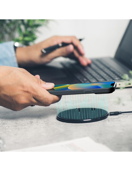 Dux Ducis Fino dėklo dangtelis padengtas nailono medžiaga iPhone 14 mėlynas