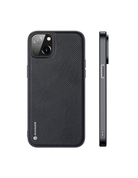 Dux Ducis Fino dėklo dangtelis padengtas nailono medžiaga iPhone 14 mėlynas