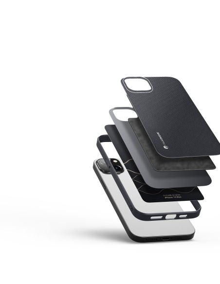 Dux Ducis Fino dėklo dangtelis padengtas nailono medžiaga iPhone 14 Plus juodas Dux Ducis Fino dėklo dangtelis padengtas nailono medžiaga iPhone 14 Plus juodas