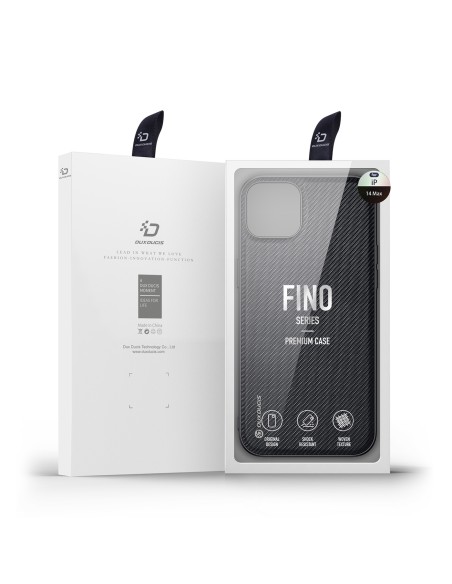Dux Ducis Fino dėklo dangtelis padengtas nailono medžiaga iPhone 14 Plus juodas Dux Ducis Fino dėklo dangtelis padengtas nailono medžiaga iPhone 14 Plus juodas