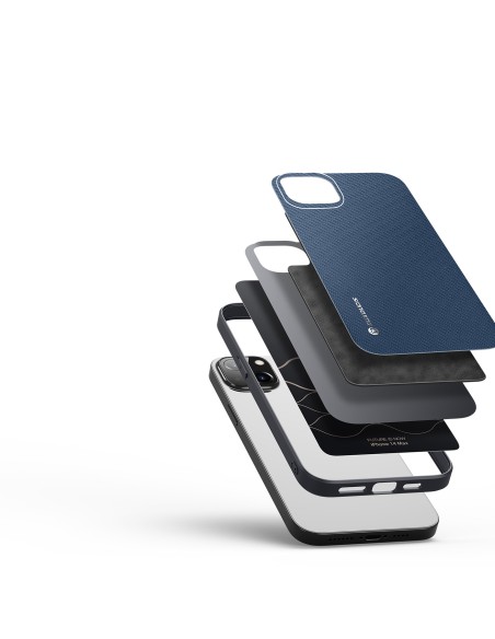 Dux Ducis Fino dėklo dangtelis padengtas nailono medžiaga iPhone 14 Plus mėlyna Dux Ducis Fino dėklo dangtelis padengtas nailono medžiaga iPhone 14 Plus mėlyna