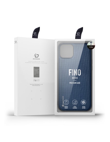 Dux Ducis Fino dėklo dangtelis padengtas nailono medžiaga iPhone 14 Plus mėlyna Dux Ducis Fino dėklo dangtelis padengtas nailono medžiaga iPhone 14 Plus mėlyna