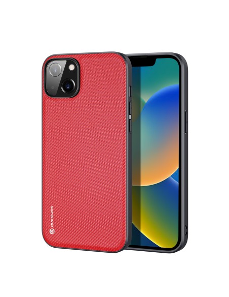 Dux Ducis Fino dėklo dangtelis padengtas nailono medžiaga iPhone 14 Plus raudonas Dux Ducis Fino dėklo dangtelis padengtas nailono medžiaga iPhone 14 Plus raudonas