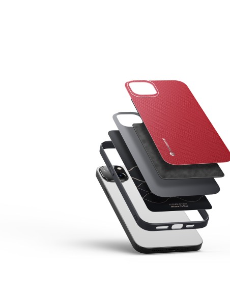 Dux Ducis Fino dėklo dangtelis padengtas nailono medžiaga iPhone 14 Plus raudonas Dux Ducis Fino dėklo dangtelis padengtas nailono medžiaga iPhone 14 Plus raudonas