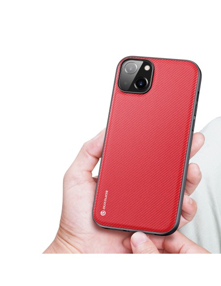 Dux Ducis Fino dėklo dangtelis padengtas nailono medžiaga iPhone 14 Plus raudonas Dux Ducis Fino dėklo dangtelis padengtas nailono medžiaga iPhone 14 Plus raudonas