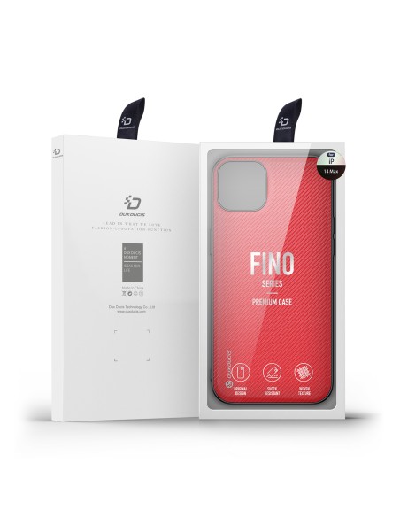 Dux Ducis Fino dėklo dangtelis padengtas nailono medžiaga iPhone 14 Plus raudonas Dux Ducis Fino dėklo dangtelis padengtas nailono medžiaga iPhone 14 Plus raudonas
