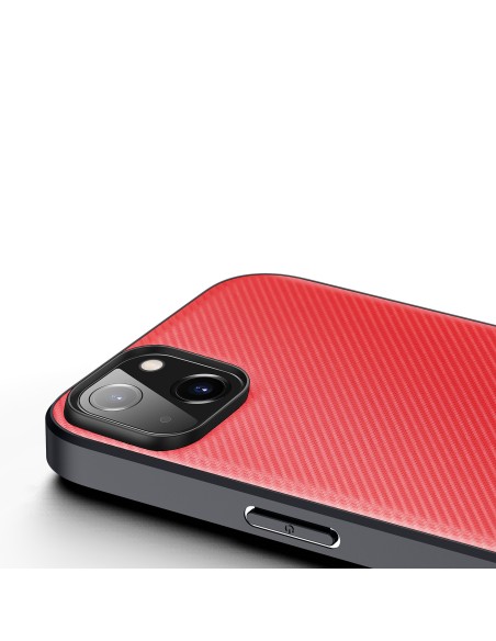 Dux Ducis Fino dėklo dangtelis padengtas nailono medžiaga iPhone 14 Plus raudonas Dux Ducis Fino dėklo dangtelis padengtas nailono medžiaga iPhone 14 Plus raudonas