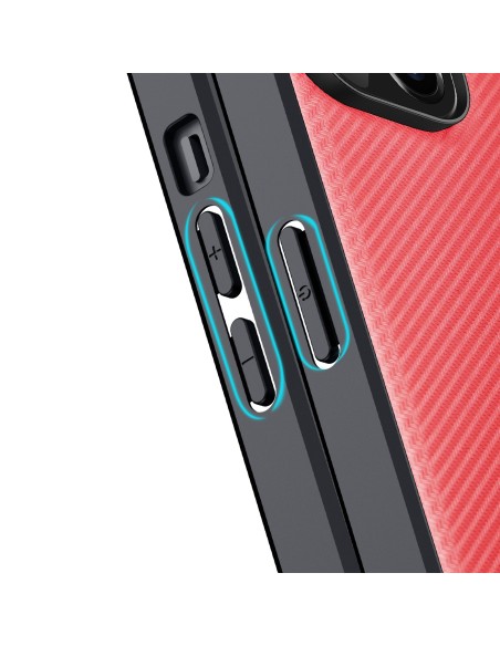 Dux Ducis Fino dėklo dangtelis padengtas nailono medžiaga iPhone 14 Plus raudonas Dux Ducis Fino dėklo dangtelis padengtas nailono medžiaga iPhone 14 Plus raudonas