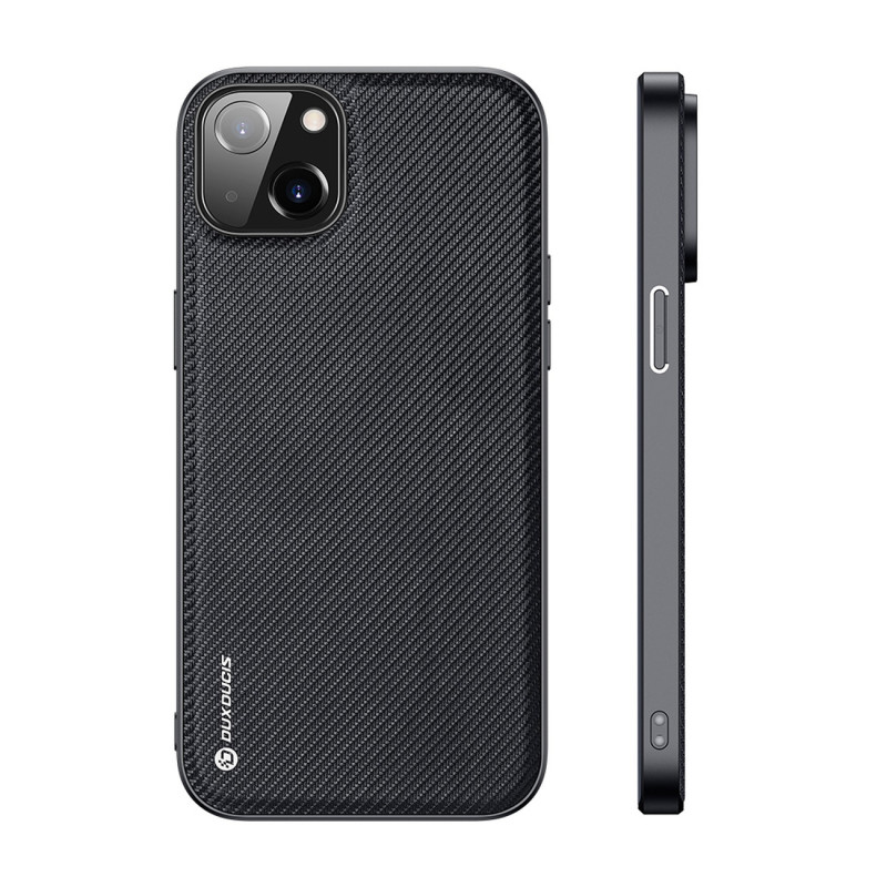 Dux Ducis Fino dėklo dangtelis padengtas nailono medžiaga iPhone 14 Plus raudonas