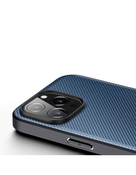 Dux Ducis Fino dėklas, dangtelis padengtas nailono medžiaga, iPhone 14 Pro, mėlynas