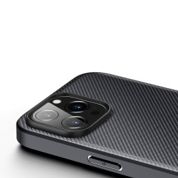 Dux Ducis Fino dėklas, dangtelis padengtas nailono medžiaga, iPhone 14 Pro Max, juodas