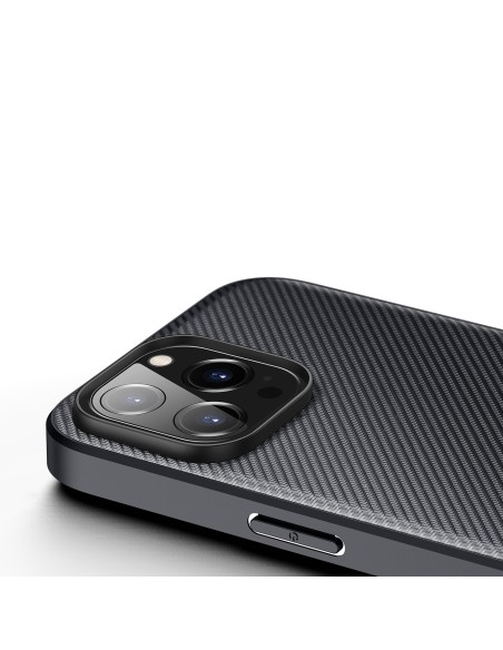 Dux Ducis Fino dėklas, dangtelis padengtas nailono medžiaga, iPhone 14 Pro Max, juodas Dux Ducis Fino dėklas, dangtelis padengtas nailono medžiaga, iPhone 14 Pro Max, juodas